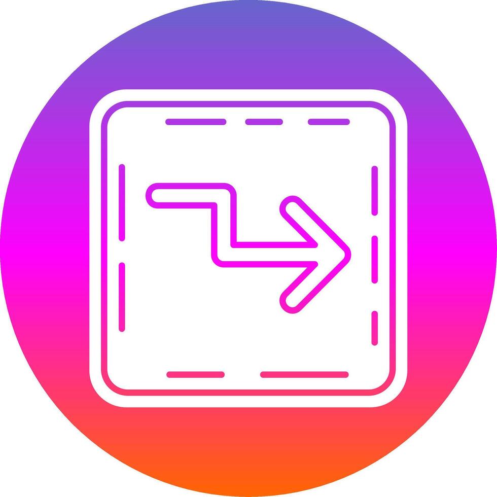 Zigzag Glyph Gradient Circle Icon vector