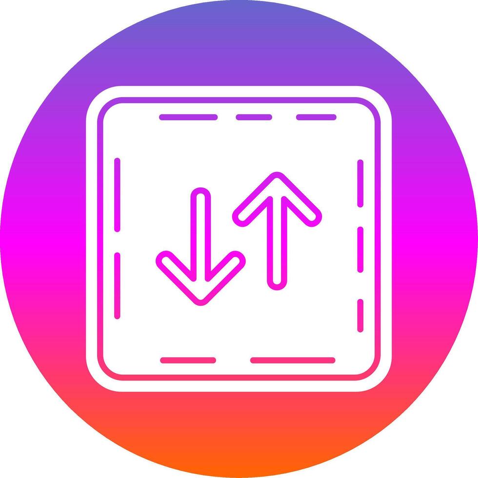 Swap Glyph Gradient Circle Icon vector