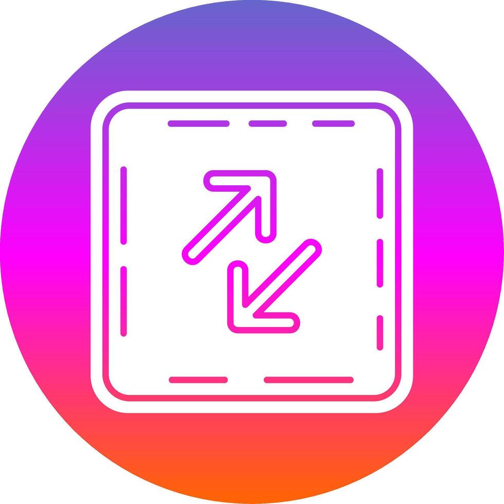 Swap Glyph Gradient Circle Icon vector