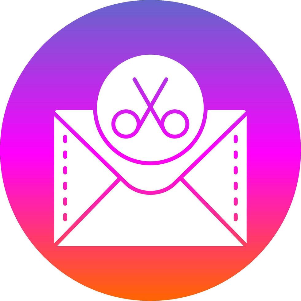Scissor Glyph Gradient Circle Icon vector