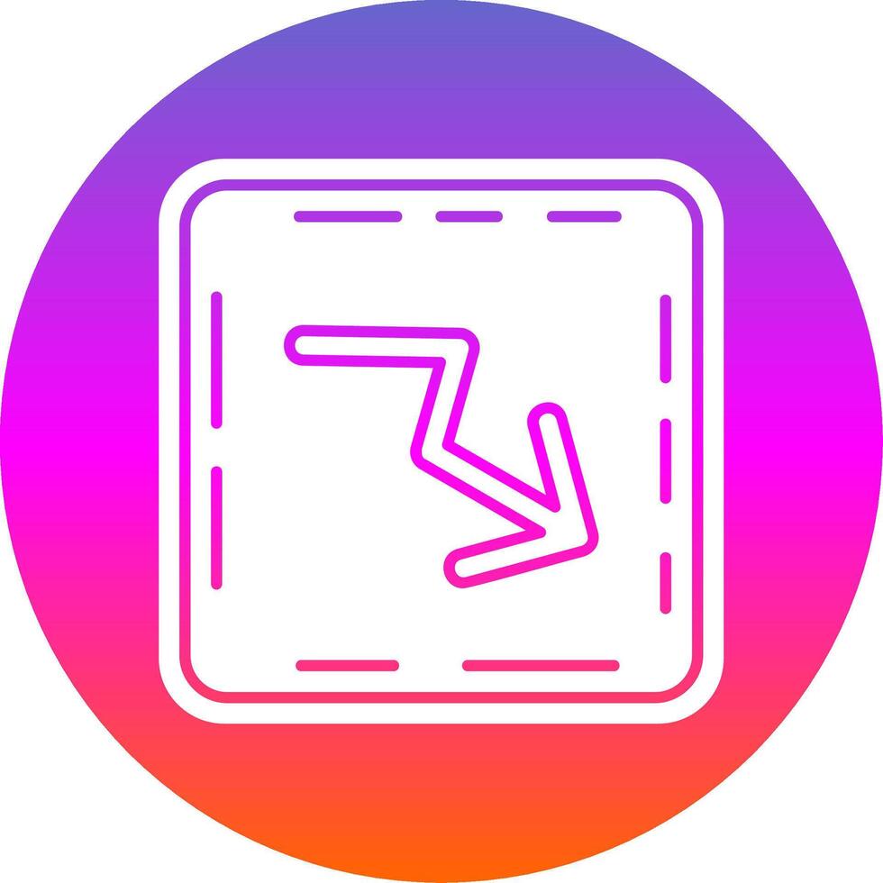 Trend Glyph Gradient Circle Icon vector