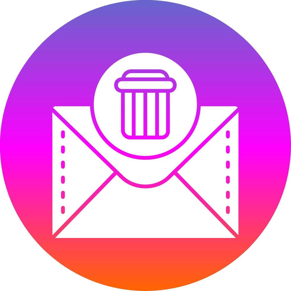 Dustbin Glyph Gradient Circle Icon vector