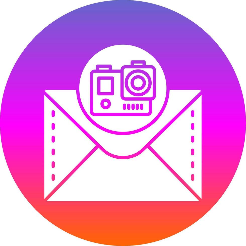 Camera Glyph Gradient Circle Icon vector