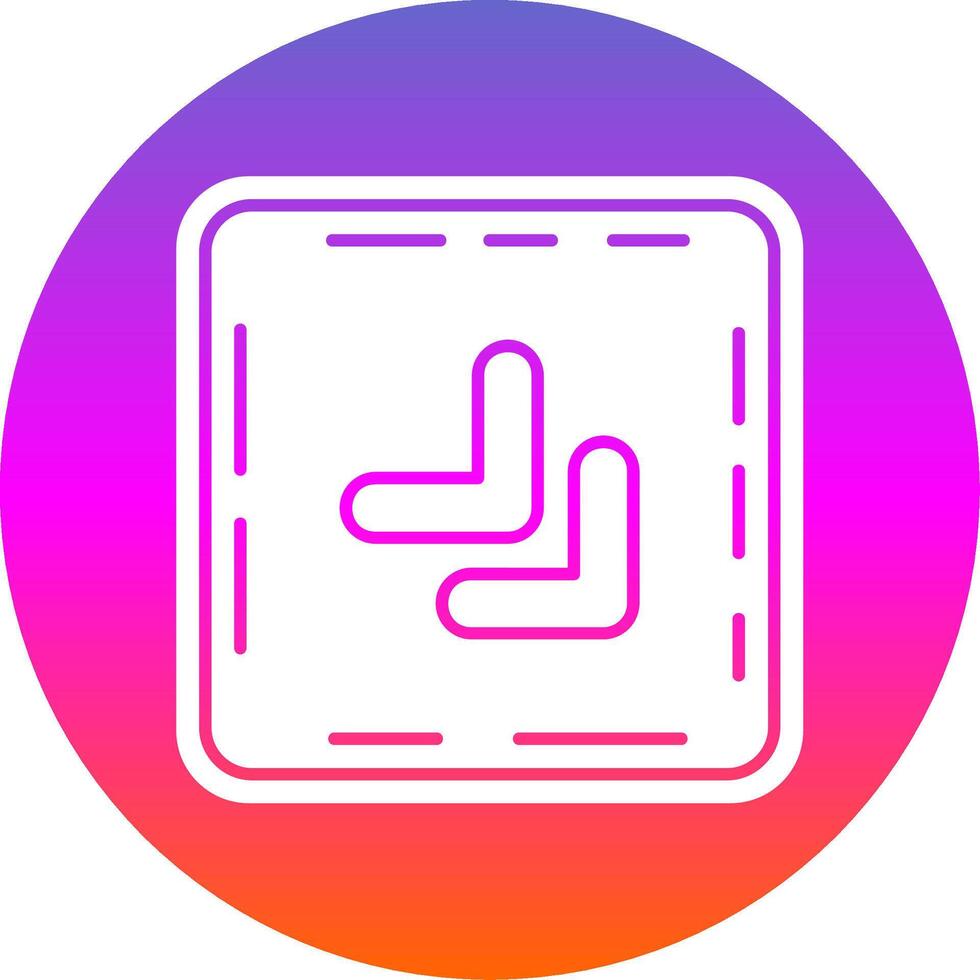 Chevron Glyph Gradient Circle Icon vector