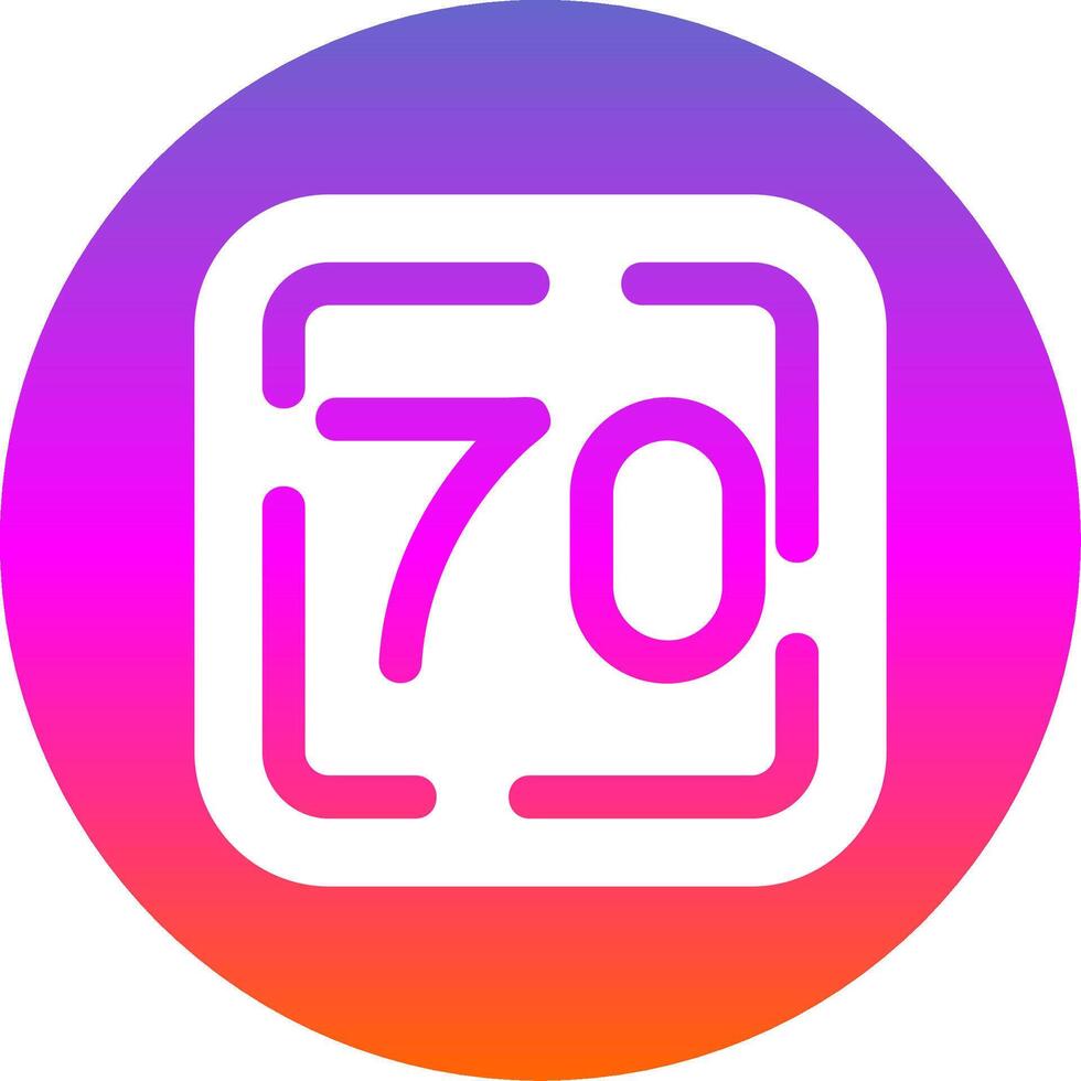 Seventy Glyph Gradient Circle Icon vector