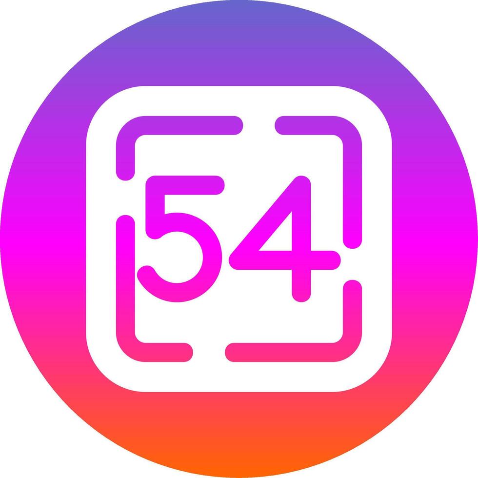 Fifty Four Glyph Gradient Circle Icon vector