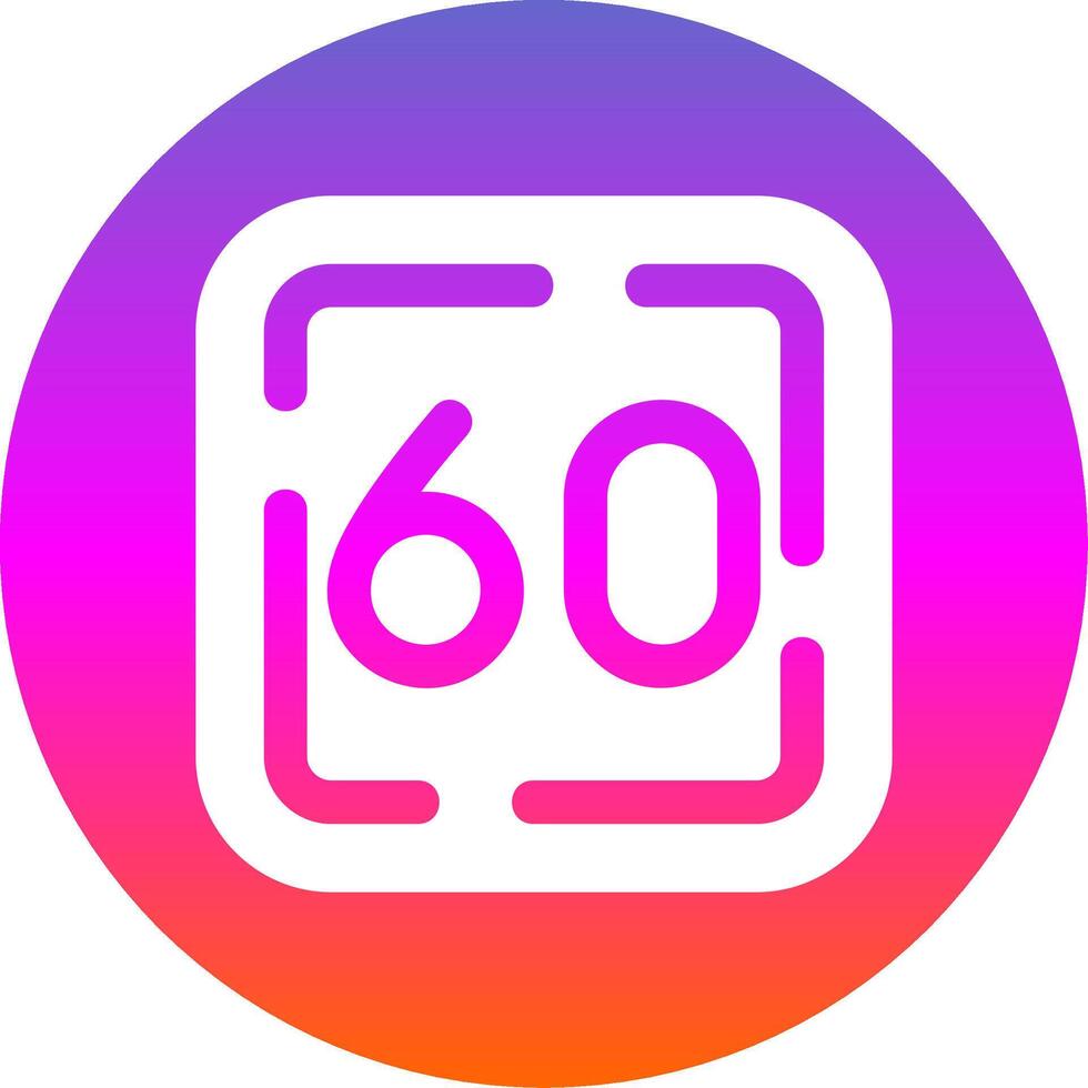 Sixty Glyph Gradient Circle Icon vector