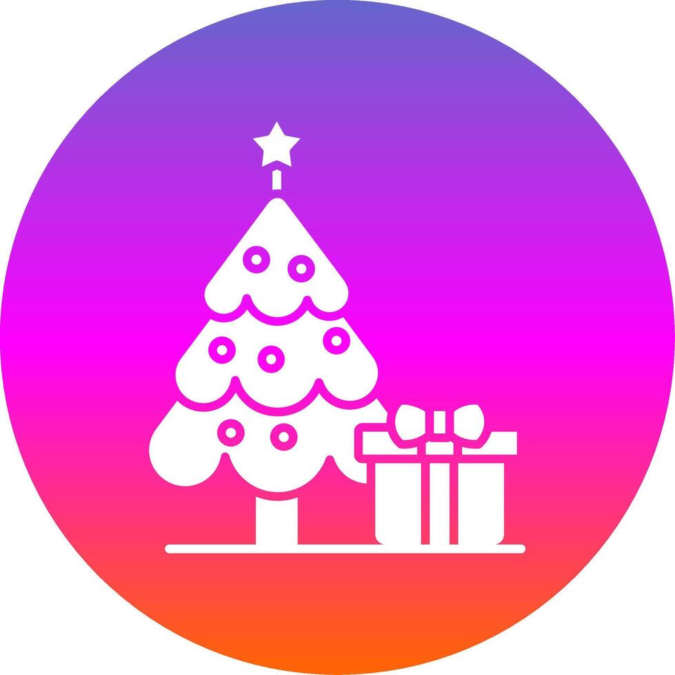 Jingle bell Glyph Gradient Circle Icon vector