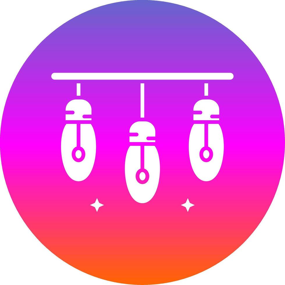 Lights Glyph Gradient Circle Icon vector