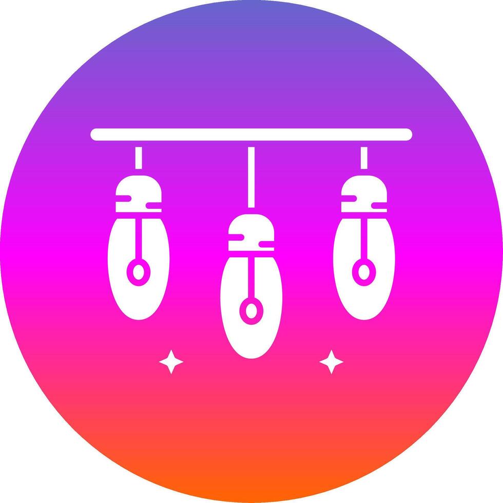 Lights Glyph Gradient Circle Icon vector