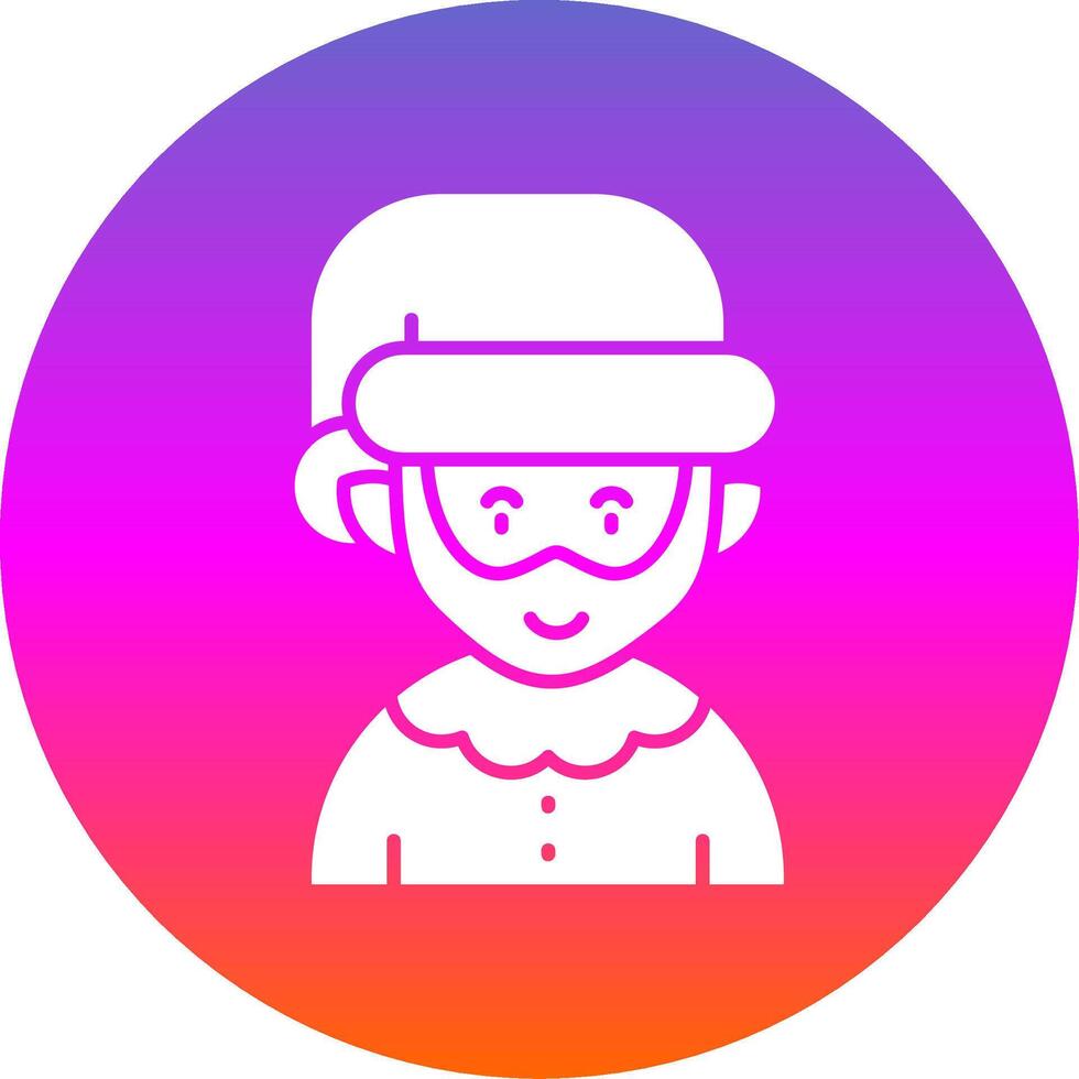 Elfie Glyph Gradient Circle Icon vector