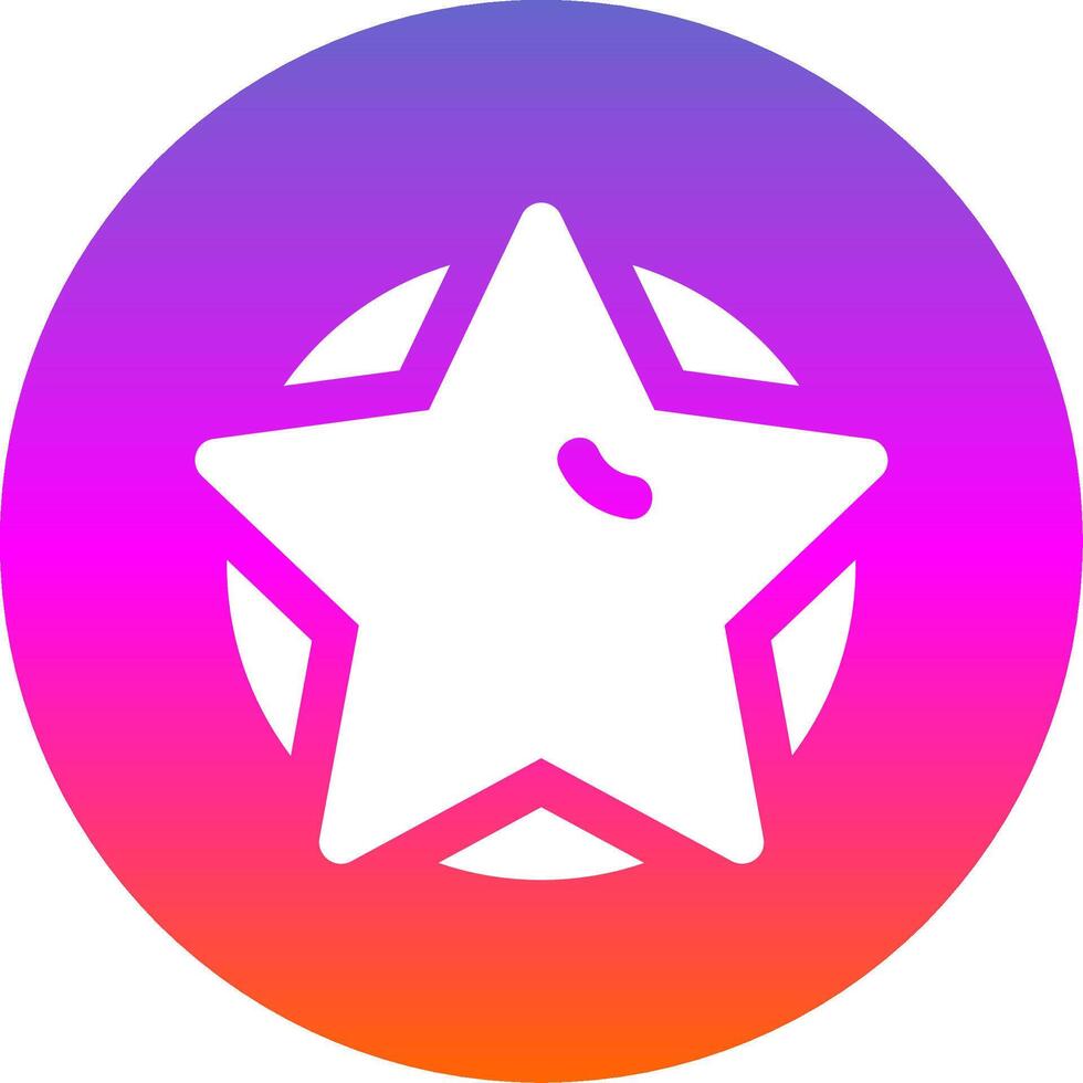 Star Glyph Gradient Circle Icon vector