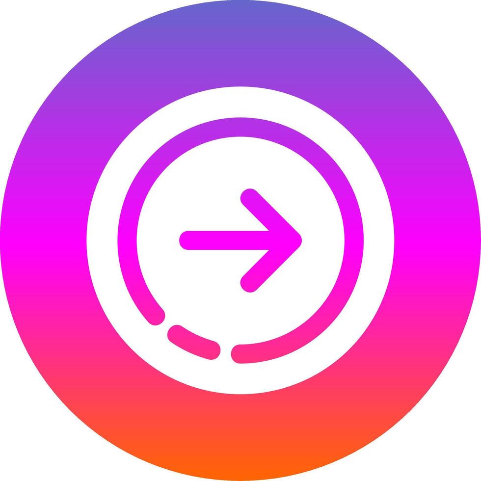 Right arrow Glyph Gradient Circle Icon vector