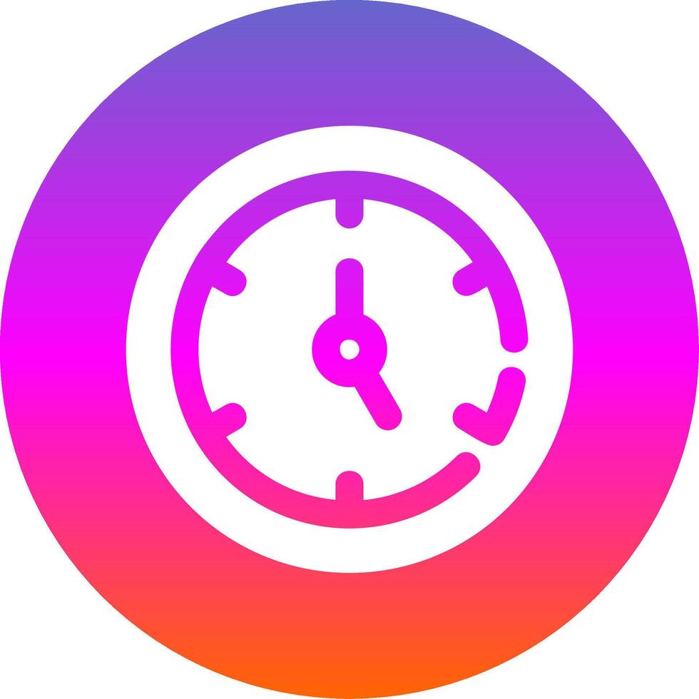Timer Glyph Gradient Circle Icon vector
