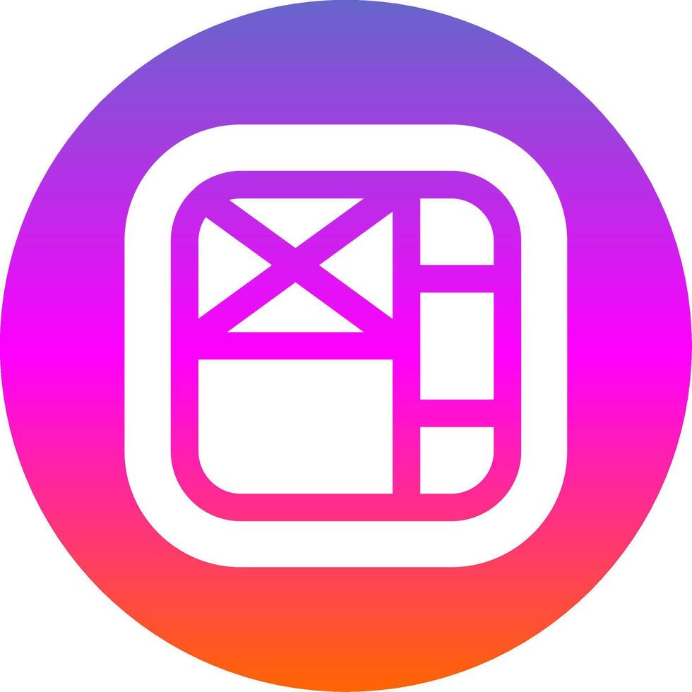 Layout Glyph Gradient Circle Icon vector
