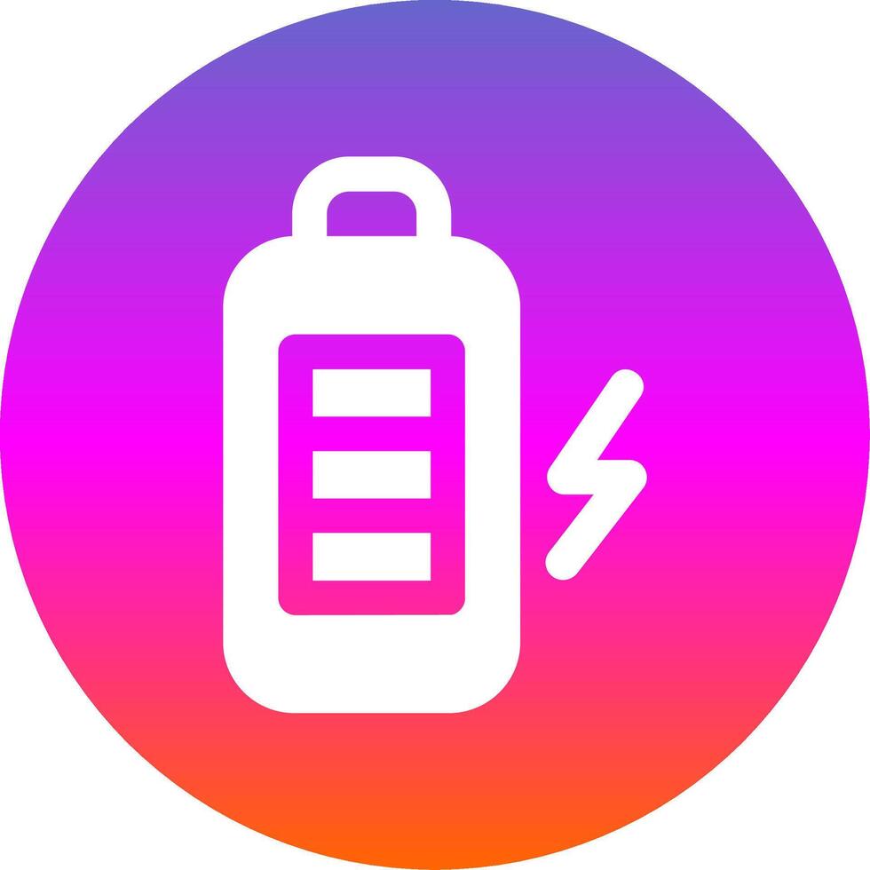 Battery Glyph Gradient Circle Icon vector