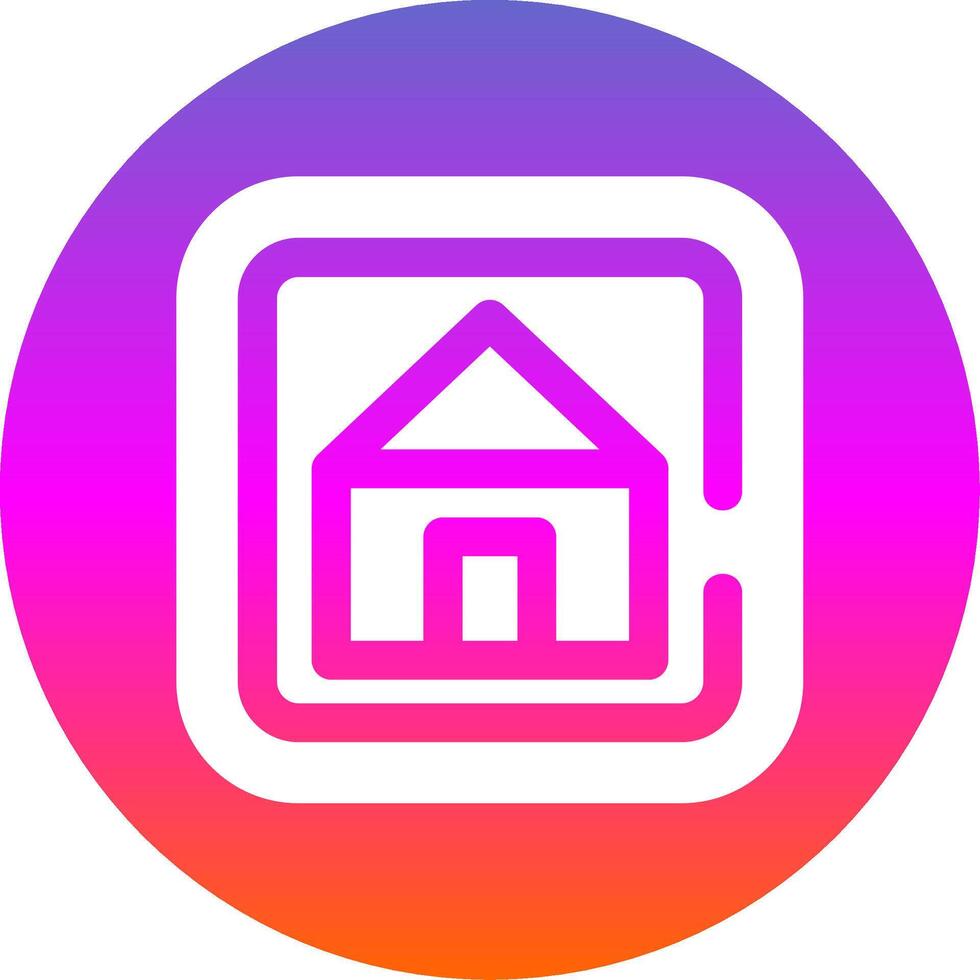 Home Glyph Gradient Circle Icon vector