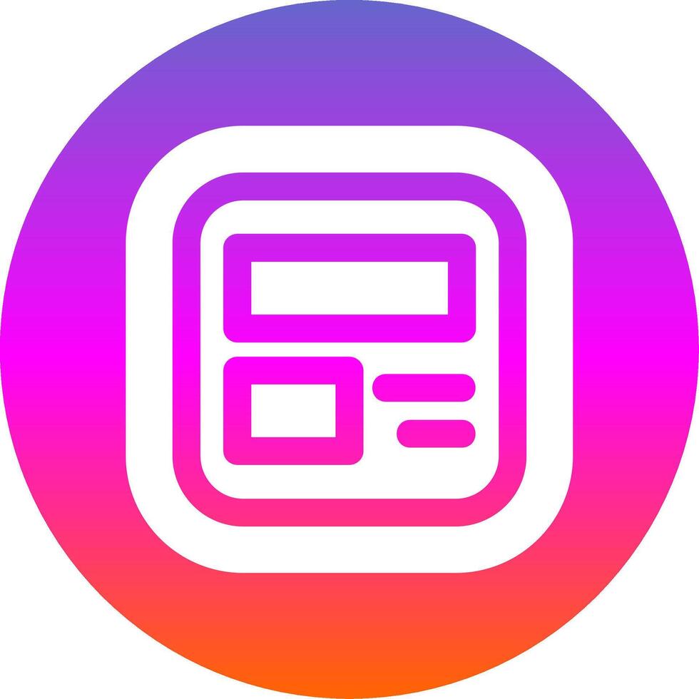 Layout Glyph Gradient Circle Icon vector