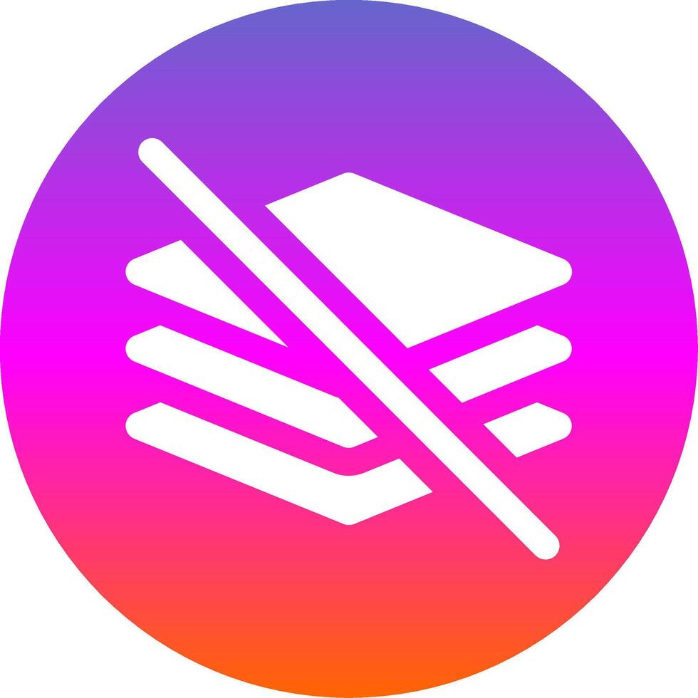 Hide layer Glyph Gradient Circle Icon vector