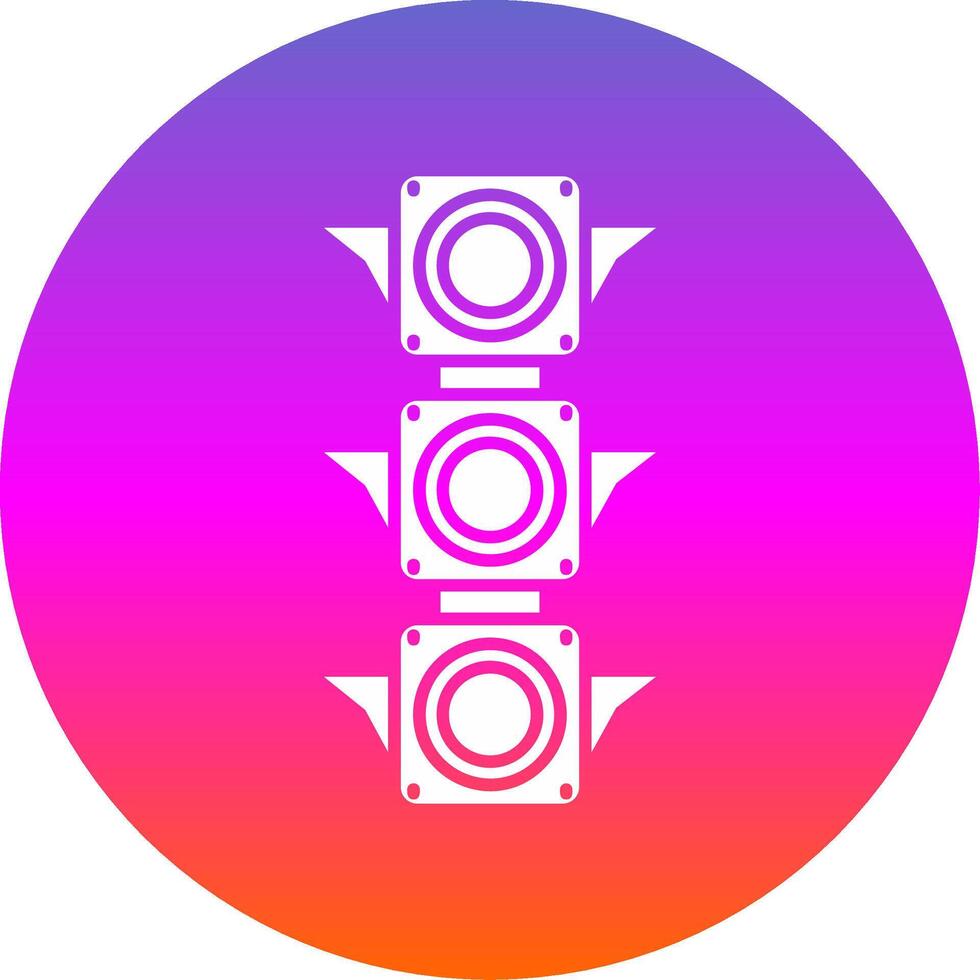 Traffic light Glyph Gradient Circle Icon vector
