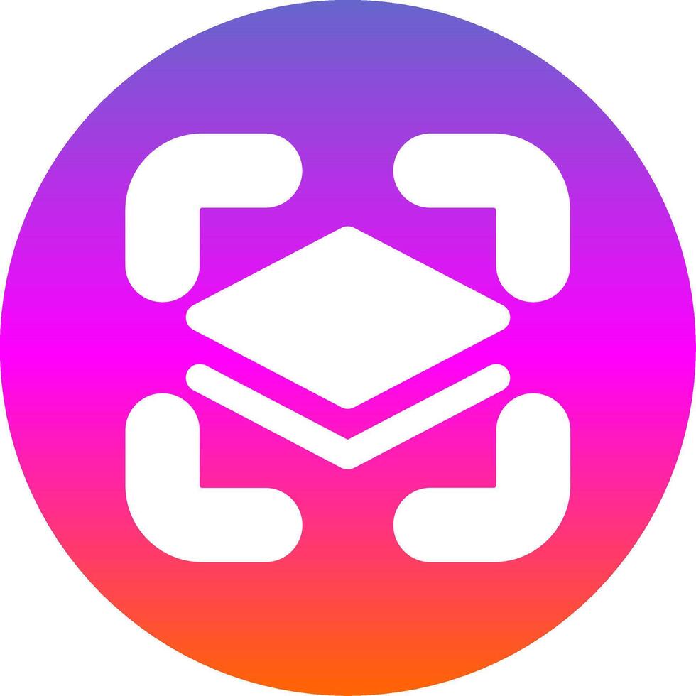 Show layer Glyph Gradient Circle Icon vector