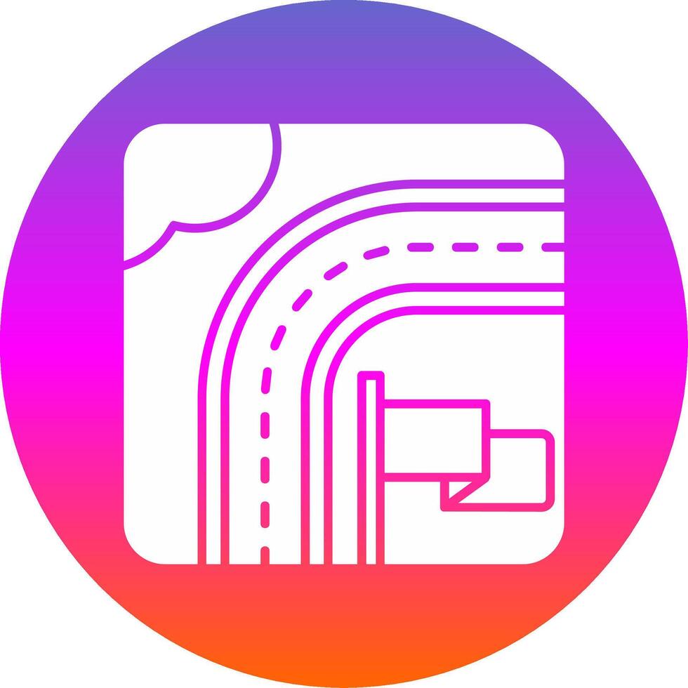 Destination Glyph Gradient Circle Icon vector