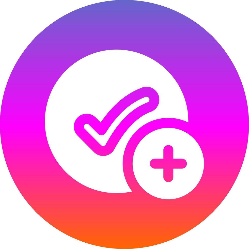 Add task reminder Glyph Gradient Circle Icon vector