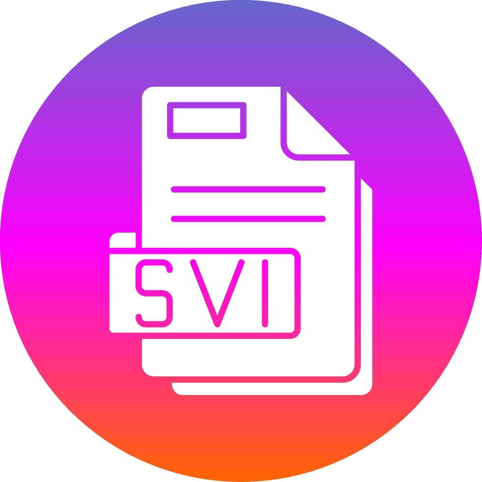 svi glifo degradado circulo icono vector