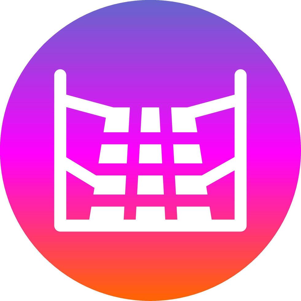 3d perspective grid Glyph Gradient Circle Icon vector
