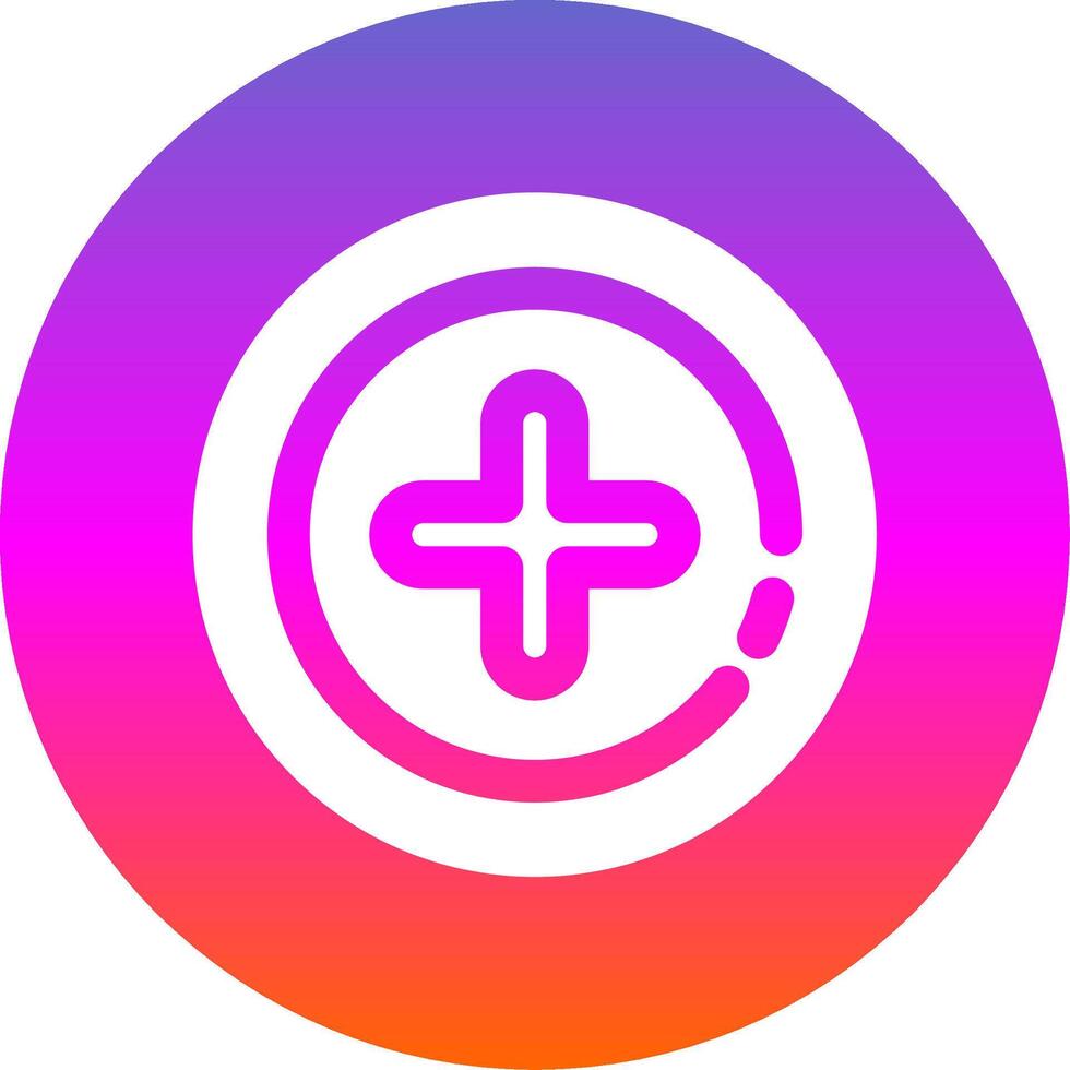 Add 2 Glyph Gradient Circle Icon vector