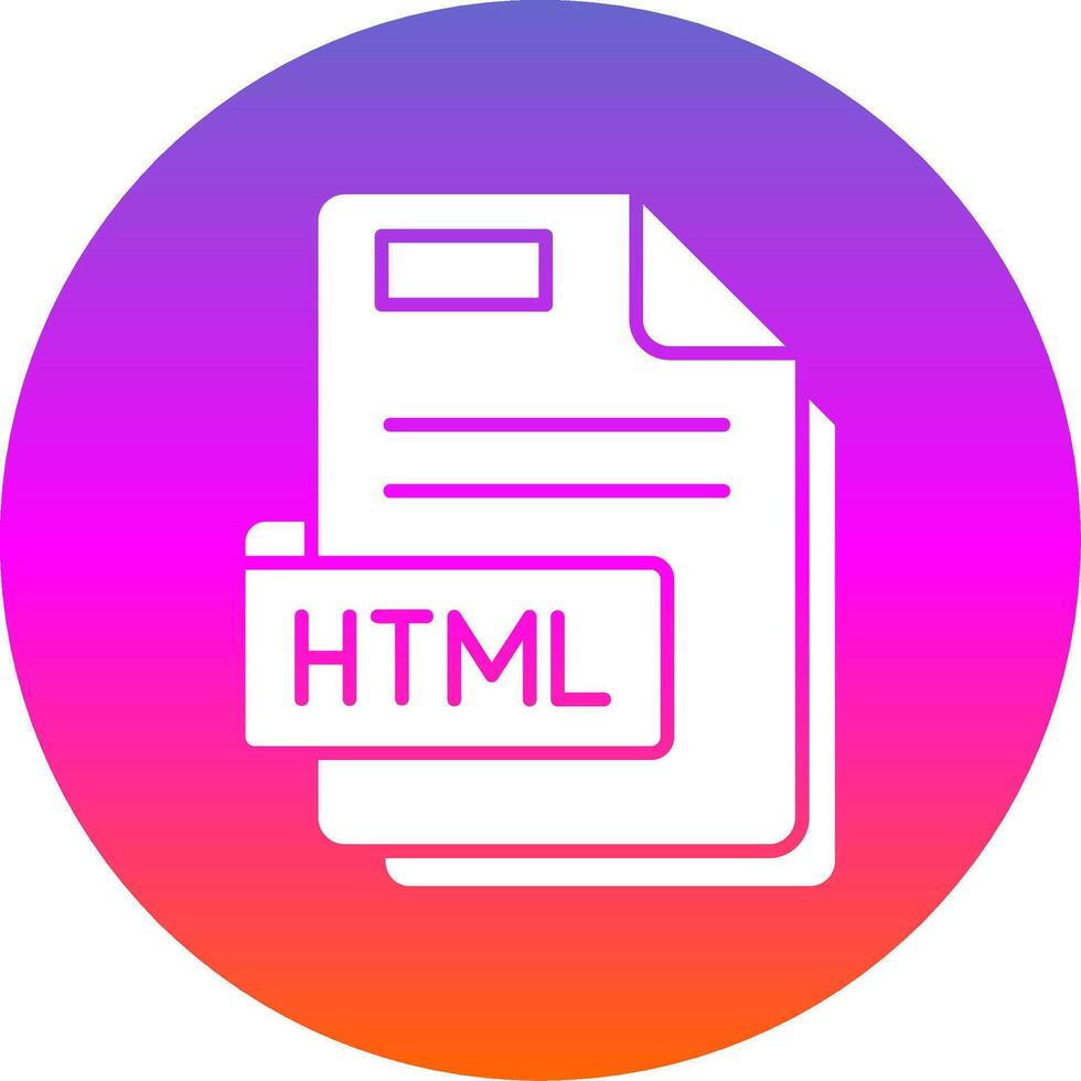 Html Glyph Gradient Circle Icon vector