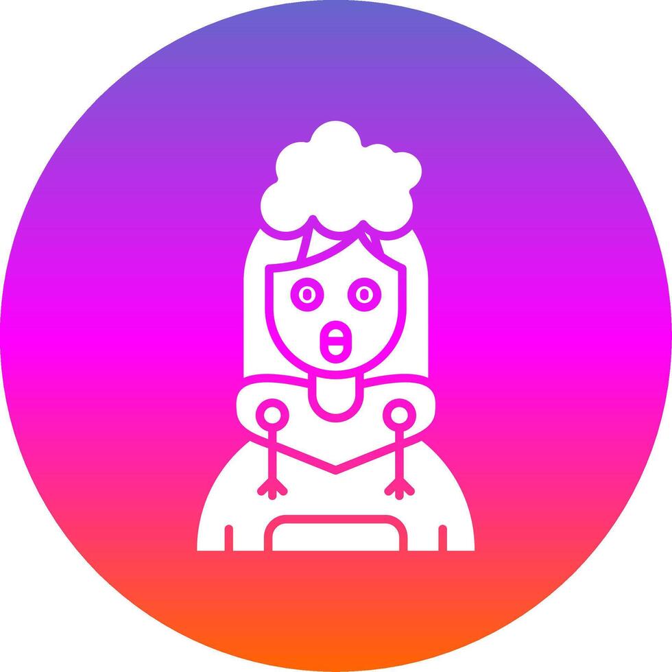 Exploding Glyph Gradient Circle Icon vector