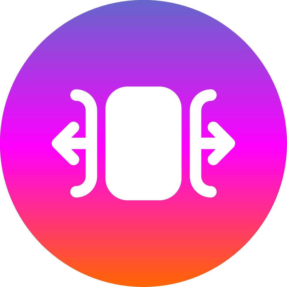 Carousel horizontal Glyph Gradient Circle Icon vector