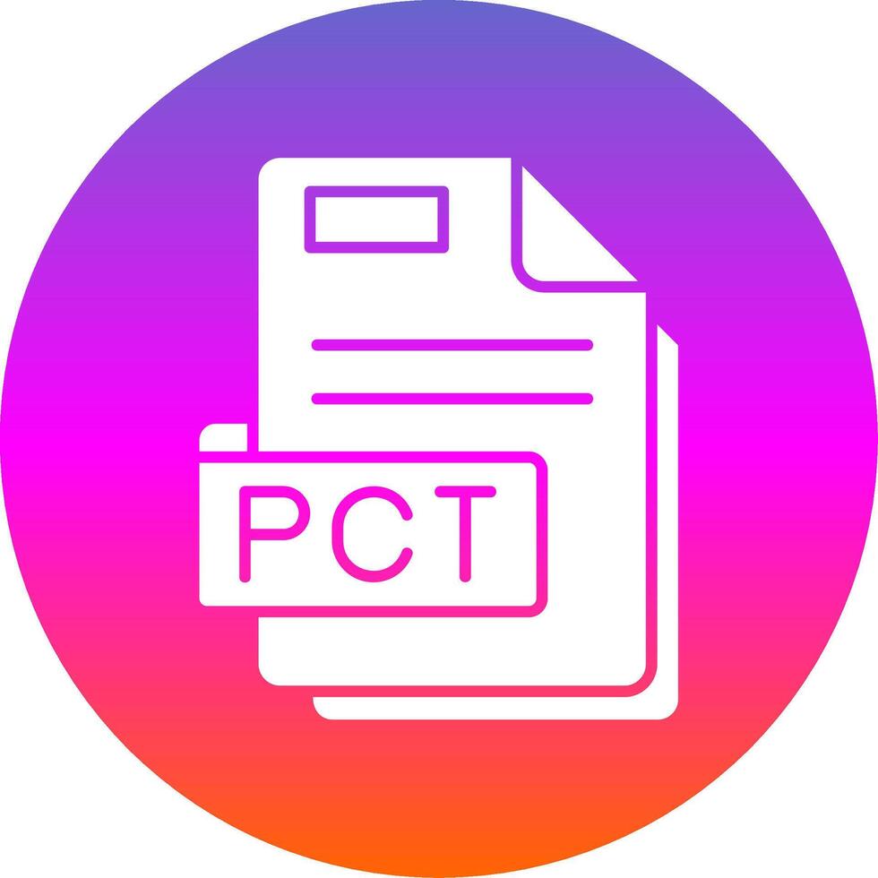 Pct Glyph Gradient Circle Icon vector