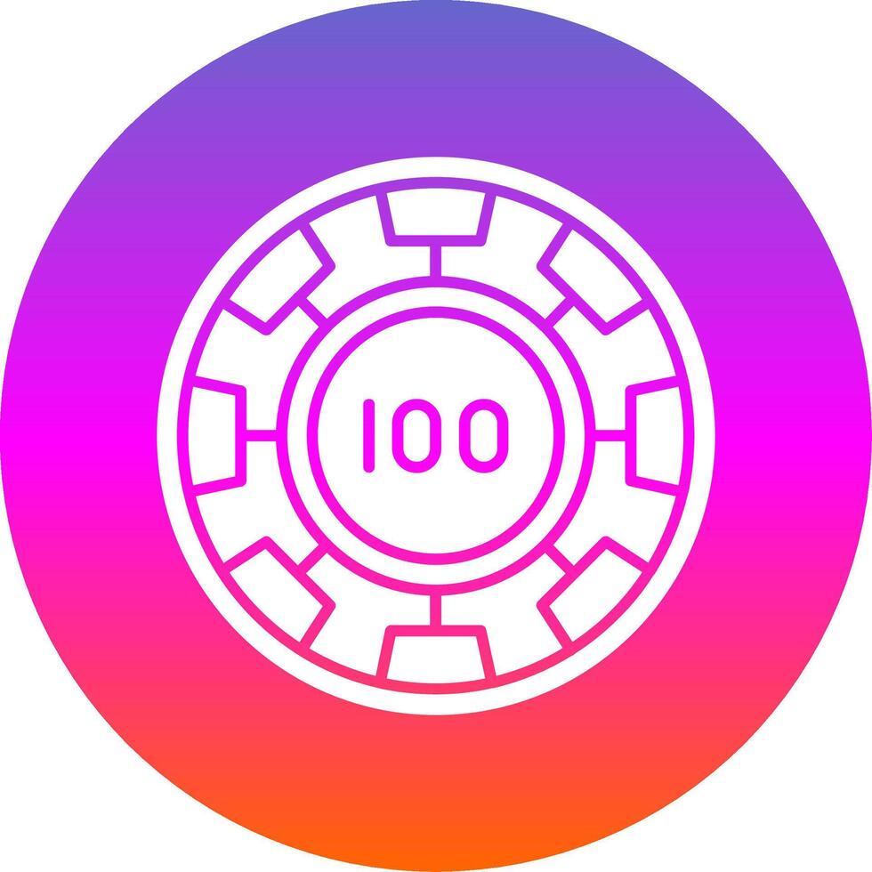 Chip Glyph Gradient Circle Icon vector