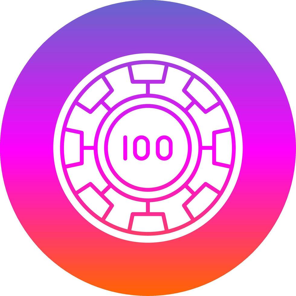 Chip Glyph Gradient Circle Icon vector