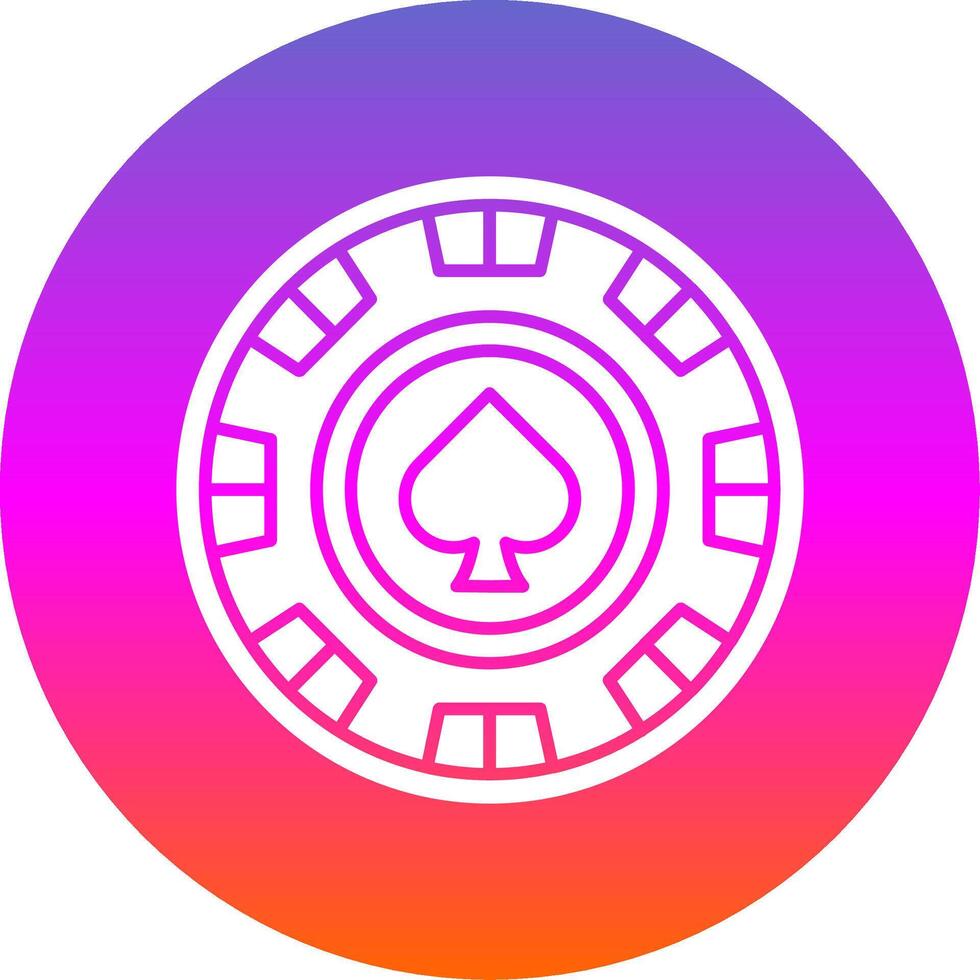 Chip Glyph Gradient Circle Icon vector