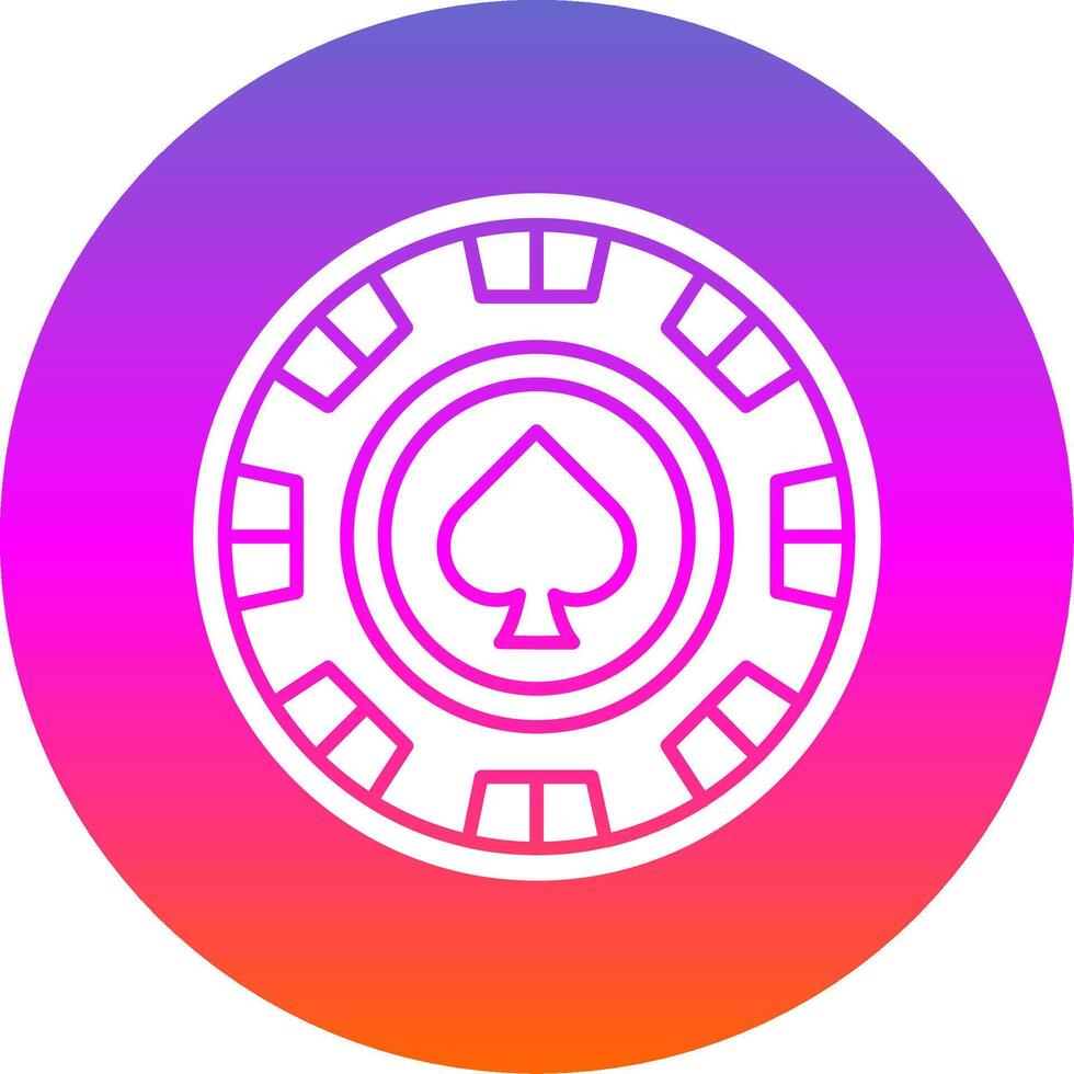 Chip Glyph Gradient Circle Icon vector