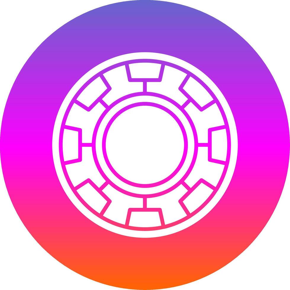 Chip Glyph Gradient Circle Icon vector