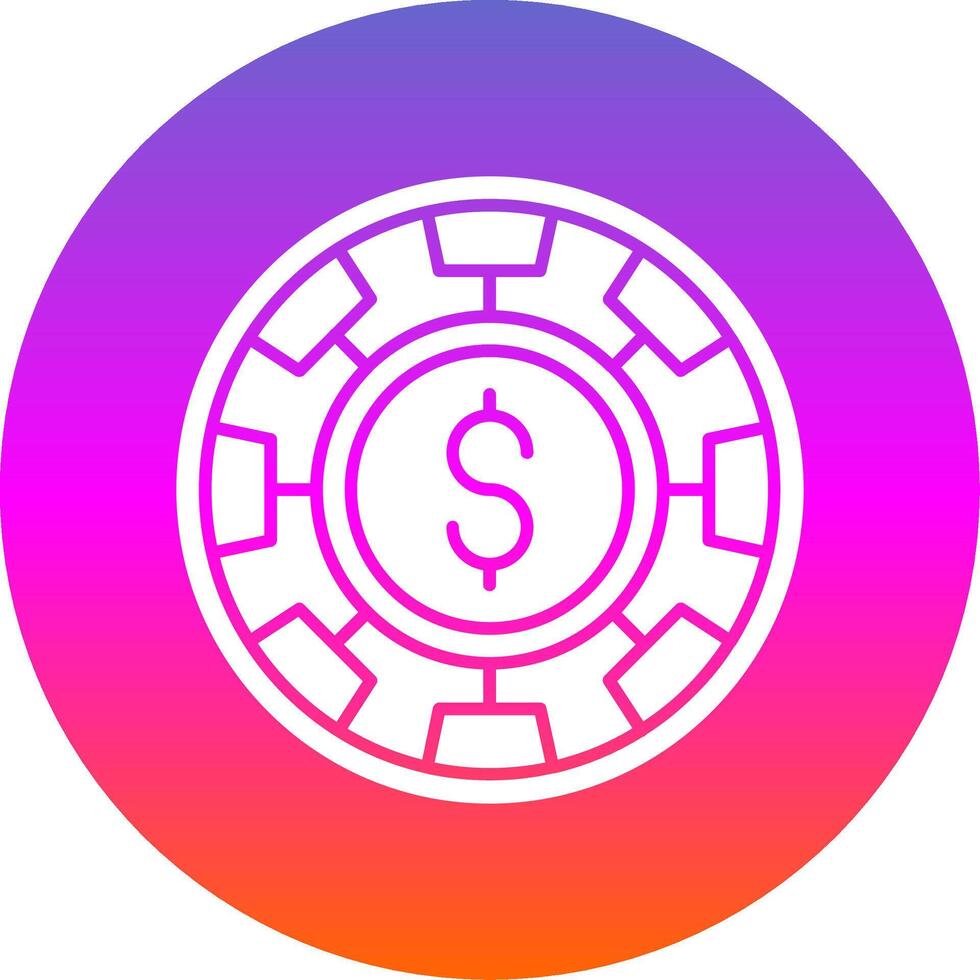 Chip Glyph Gradient Circle Icon vector