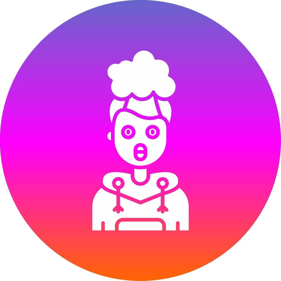 Exploding Glyph Gradient Circle Icon vector