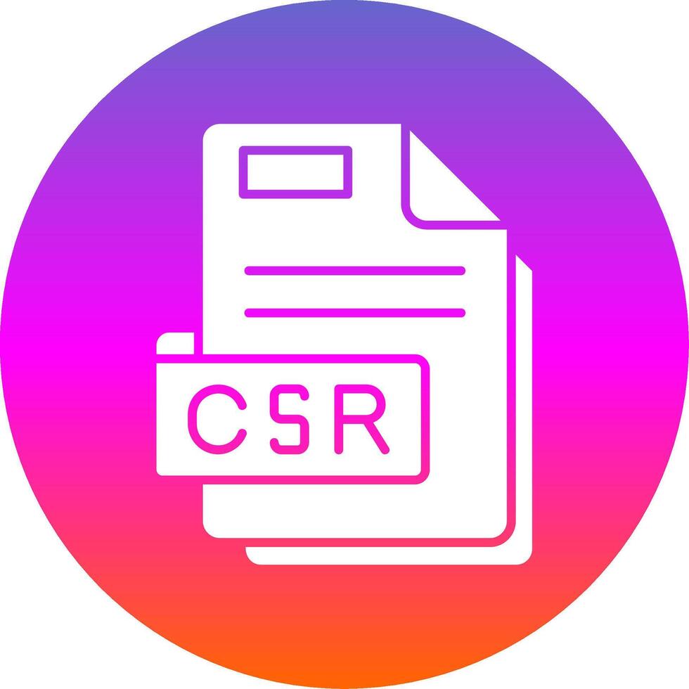 Csr Glyph Gradient Circle Icon vector