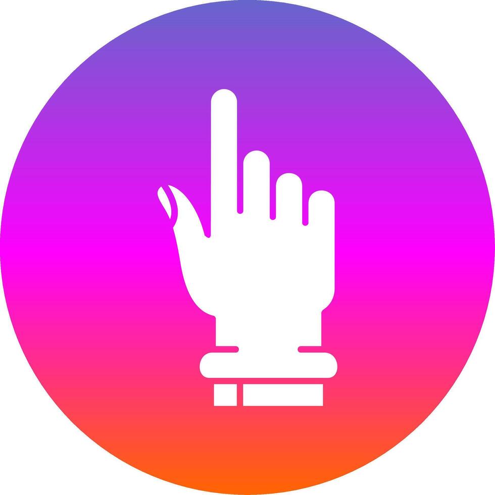 Hand click Glyph Gradient Circle Icon vector