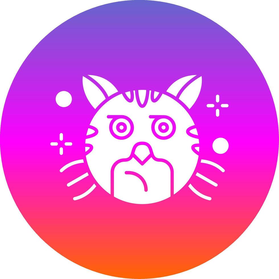 Suspicious Glyph Gradient Circle Icon vector