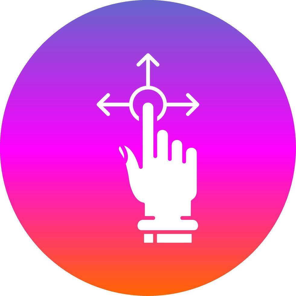 Hold and Move Glyph Gradient Circle Icon vector