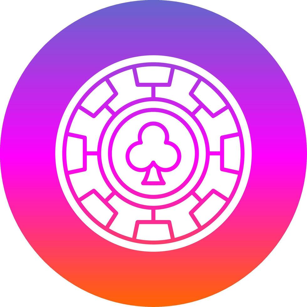 Chip Glyph Gradient Circle Icon vector