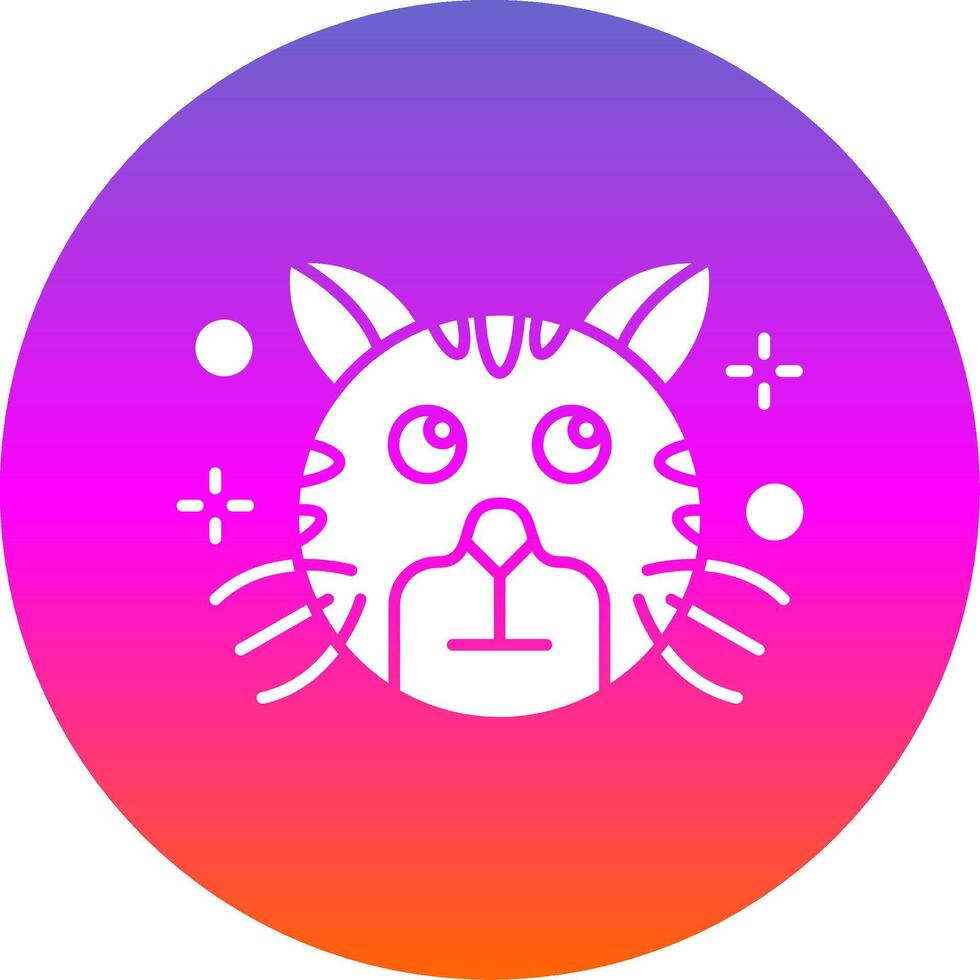 Rolling eyes Glyph Gradient Circle Icon vector