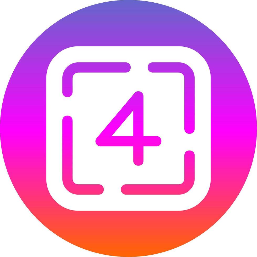 Four Glyph Gradient Circle Icon vector