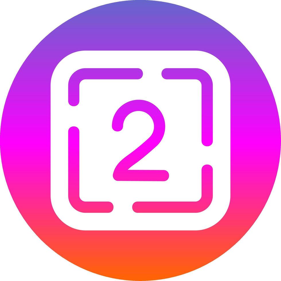 Two Glyph Gradient Circle Icon vector