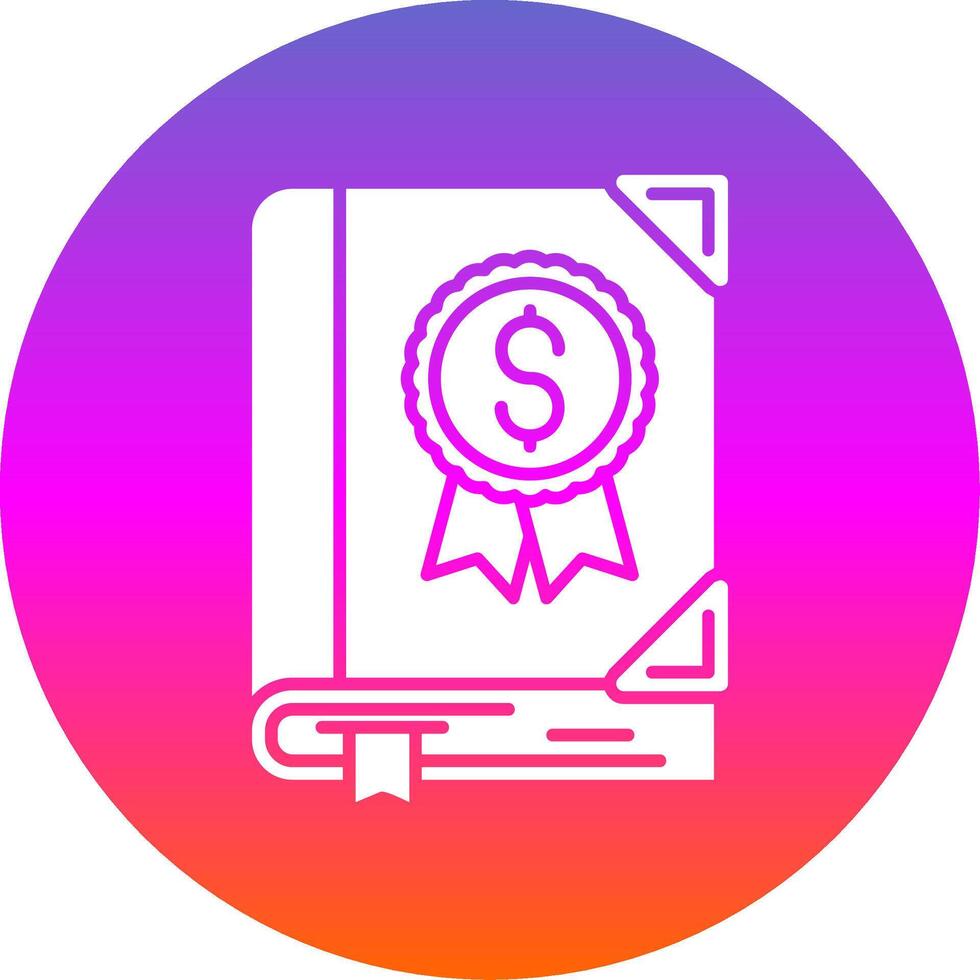 Valuable Glyph Gradient Circle Icon vector